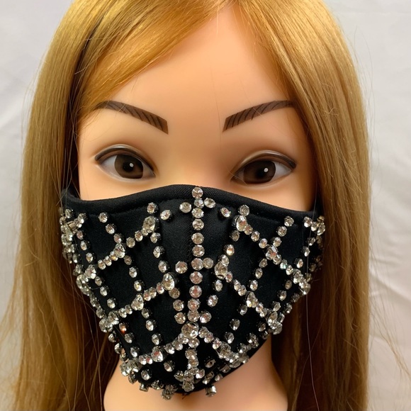 Face Mask embellished with Crystals - Picture 2 of 2